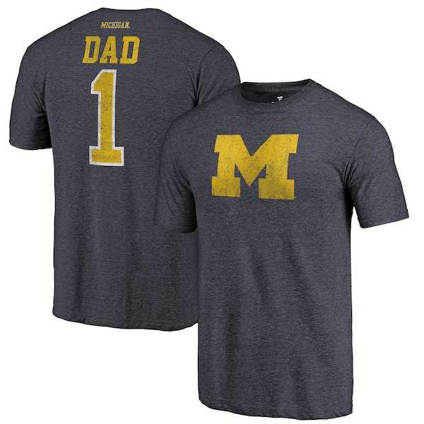 Michigan Wolverines Fanatics Branded Navy Greatest Dad Tri Blend T-Shirt,We sell and wholesale Michigan Wolverines Fanatics Branded Navy Greatest Dad Tri Blend T-Shirt on line form chian!